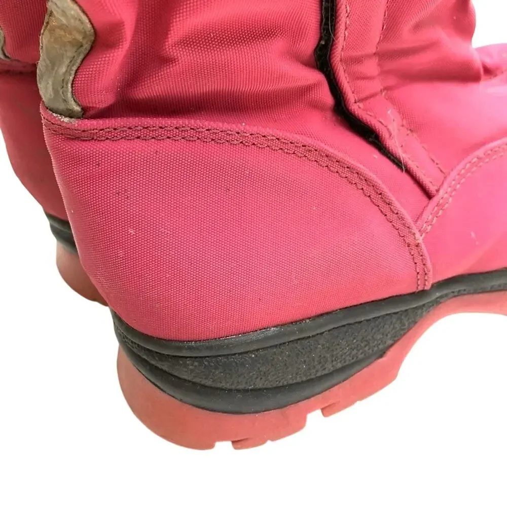 Lands End Girls Kids Pink Waterproof Warm Winter Boots Sledding Play sz 2